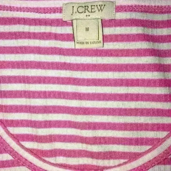 J Crew Striped Lightweight Short Half Sleeve Shirt Top size medium - Picture 9 of 9
